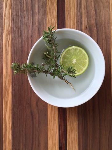 Lime and Rosemaryin bowl